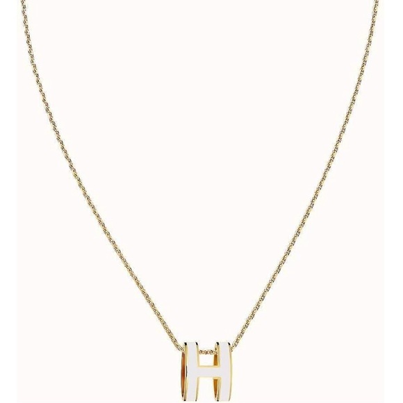 Gold Monogram H Necklace - Picture 2 of 2